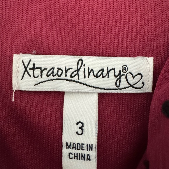 Xtraordinary Burgundy Layered Mini Dress - Picture 4 of 8